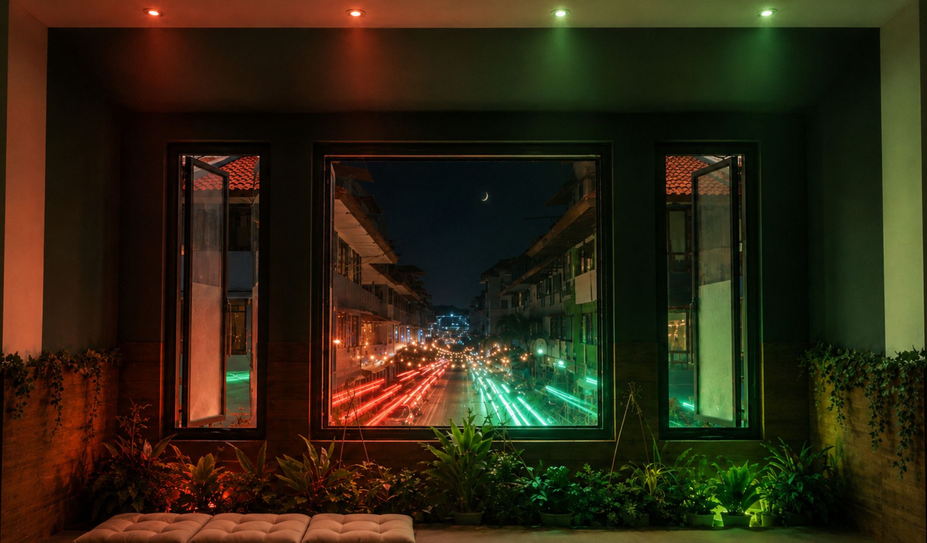 Suasana malam Kota Bandung